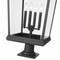 Z-Lite Beacon 4 Light Outdoor Pier Mounted Fixture, Black & Clear Beveled 568PHXXLR-533PM-BK - alternate 2
